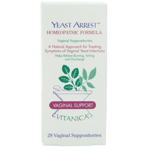 Vitanica Yeast Arrest , homeopathic Formula, 28 Vaginal Suppositories image